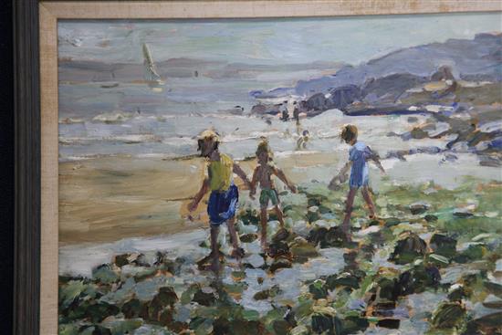 Attributed to Dorothea Sharp Children on the shore 11.5 x 15.5in.